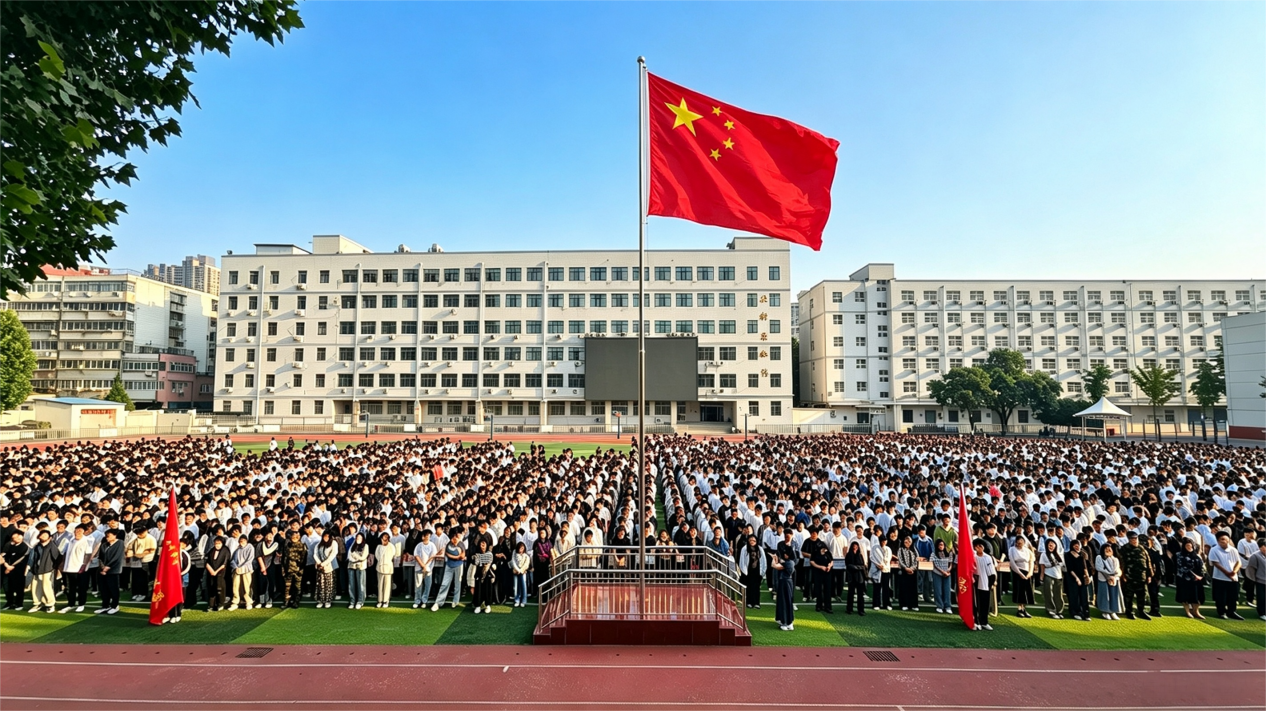 走好长征路 开启新征程——河南省工业学校 2026 年秋季学期开学典礼暨升旗仪式隆重举行